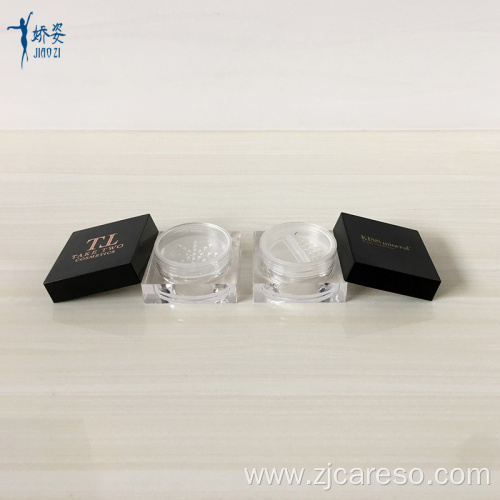 3g 10g 15g Square Cosmetic Loose Powder Jar